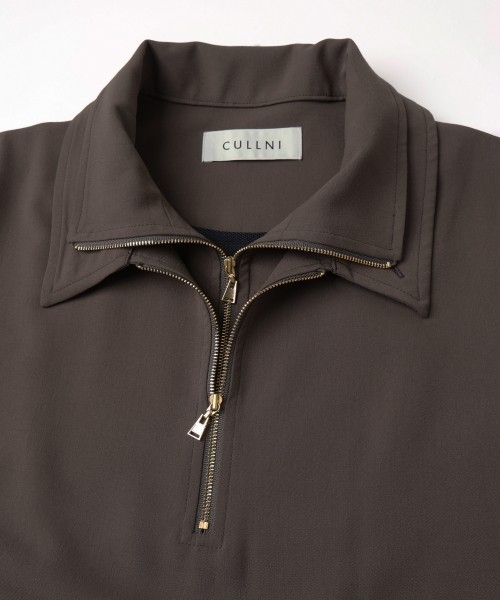 Relax Dry Stretch Half Zip Layerd Collar Pullover