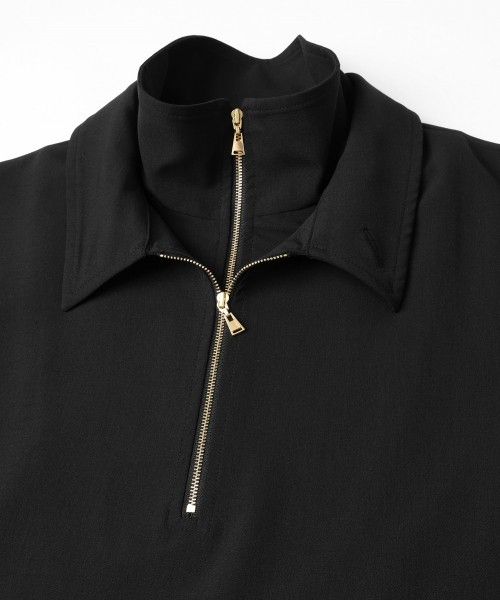 Relax Dry Stretch Half Zip Layerd Collar Pullover
