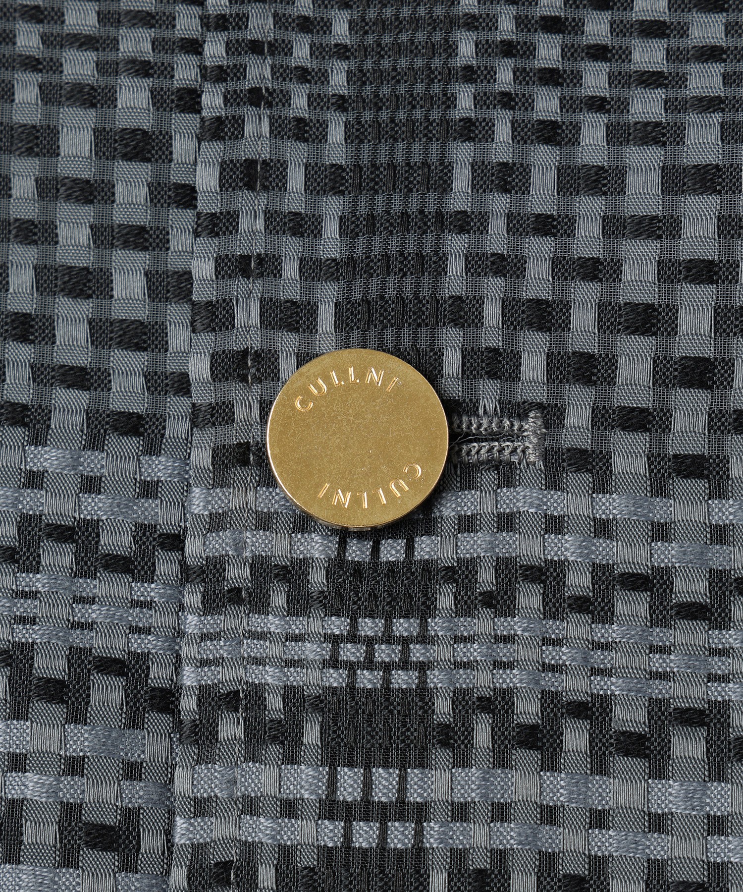 Sheer Tile Check Drawstring Short Sleeve Shirt