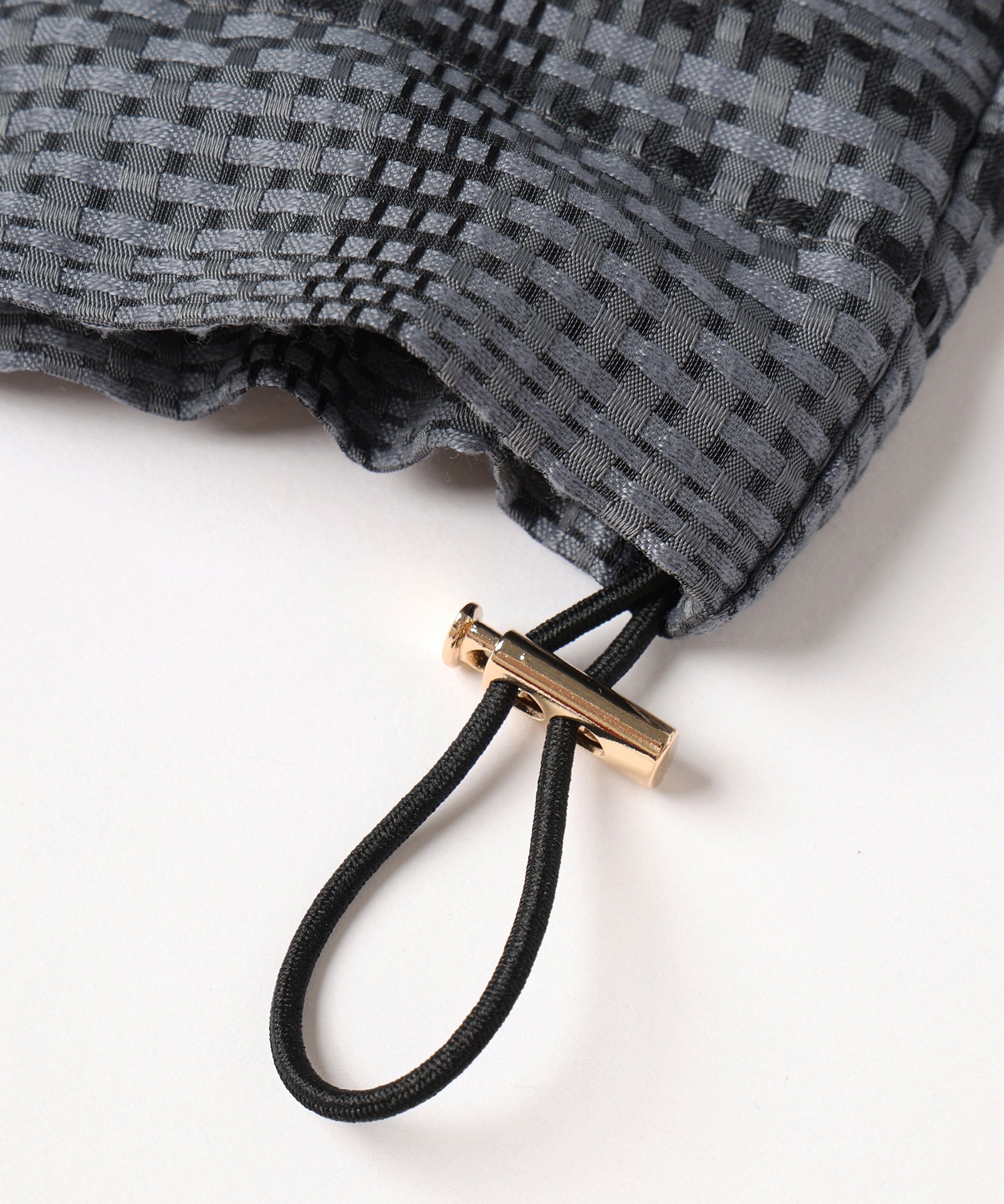 Sheer Tile Check Drawstring Short Sleeve Shirt