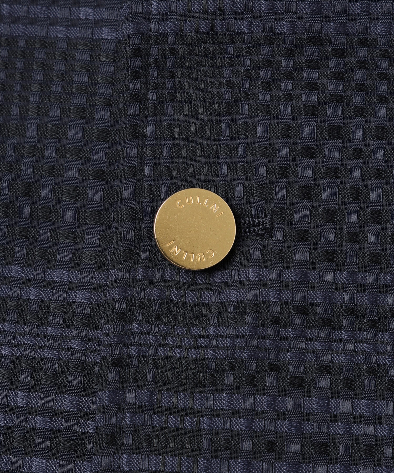 Sheer Tile Check Drawstring Short Sleeve Shirt