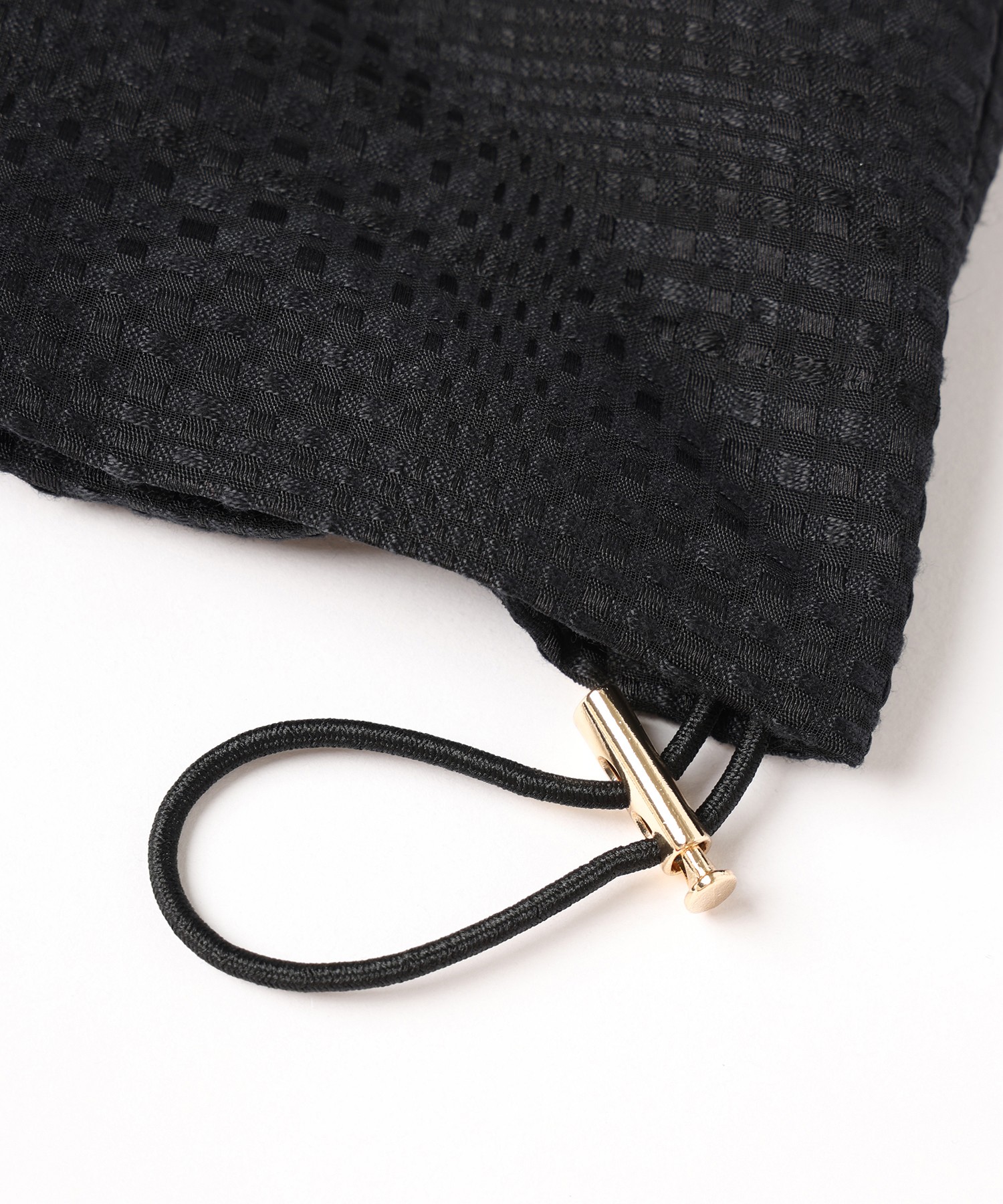 Sheer Tile Check Drawstring Short Sleeve Shirt