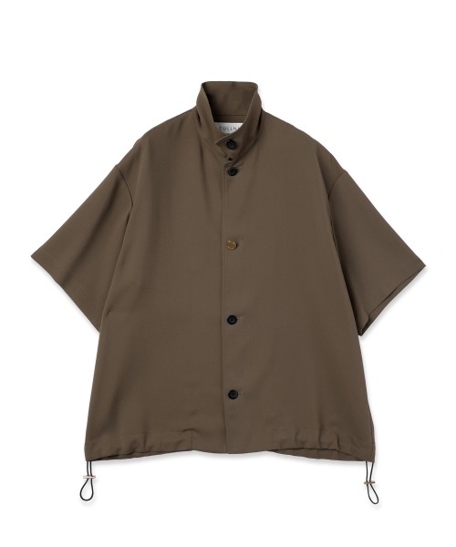 Dry Stretch Cloth Drawstring Short Sleeve Shirt