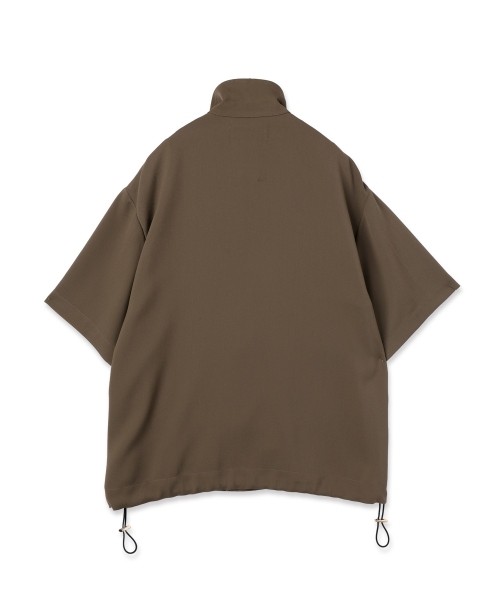 Dry Stretch Cloth Drawstring Short Sleeve Shirt