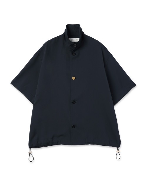 Dry Stretch Cloth Drawstring Short Sleeve Shirt
