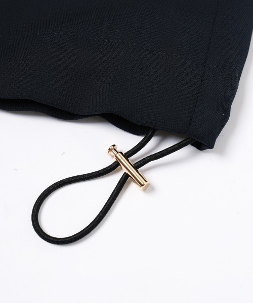 Dry Stretch Cloth Drawstring Short Sleeve Shirt