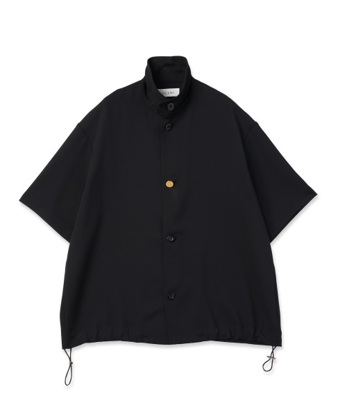 Dry Stretch Cloth Drawstring Short Sleeve Shirt