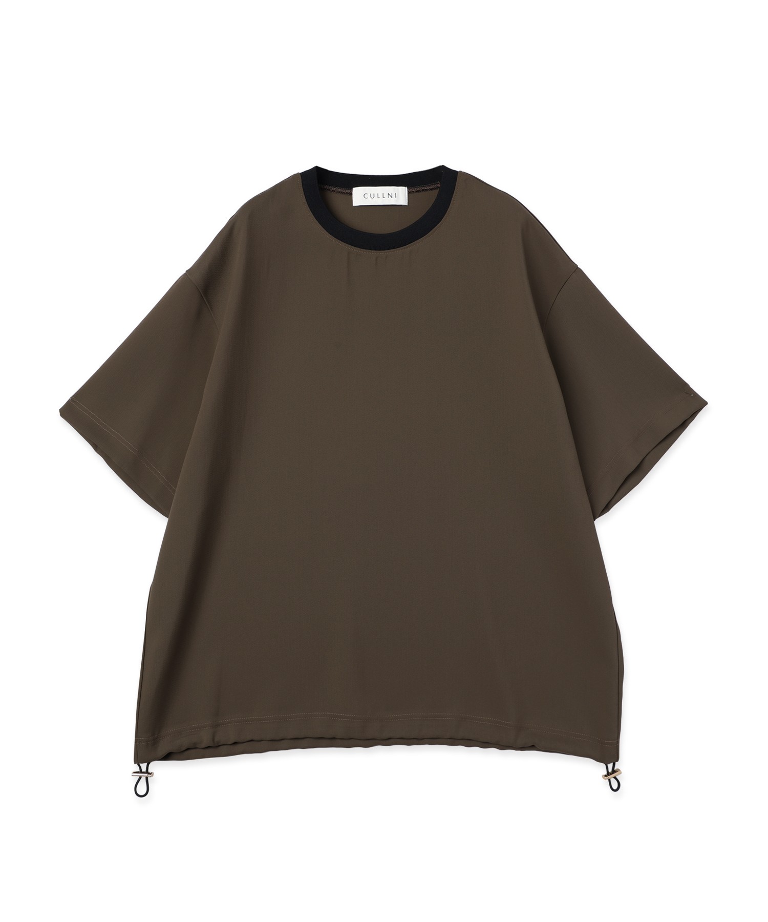 Dry Stretch Cloth Drawstring Short Sleeve Pullover