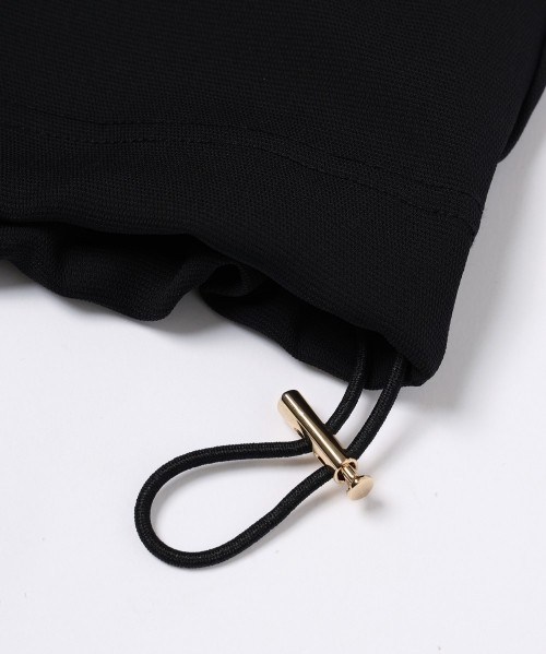 Dry Stretch Cloth Drawstring Short Sleeve Pullover