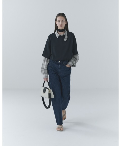 Dry Stretch Cloth Drawstring Short Sleeve Pullover