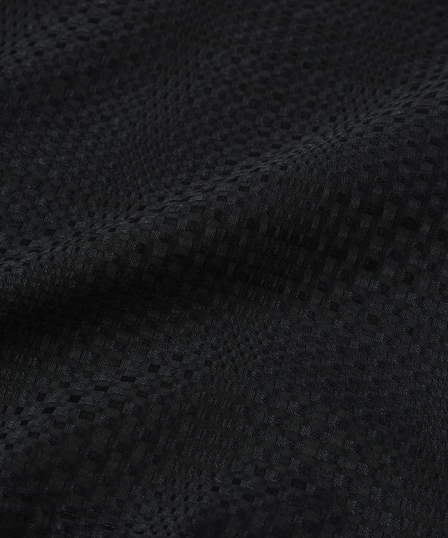 Sheer Tile Check Drawstring Short Sleeve Pullover