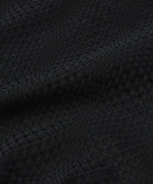 Sheer Tile Check Drawstring Short Sleeve Pullover