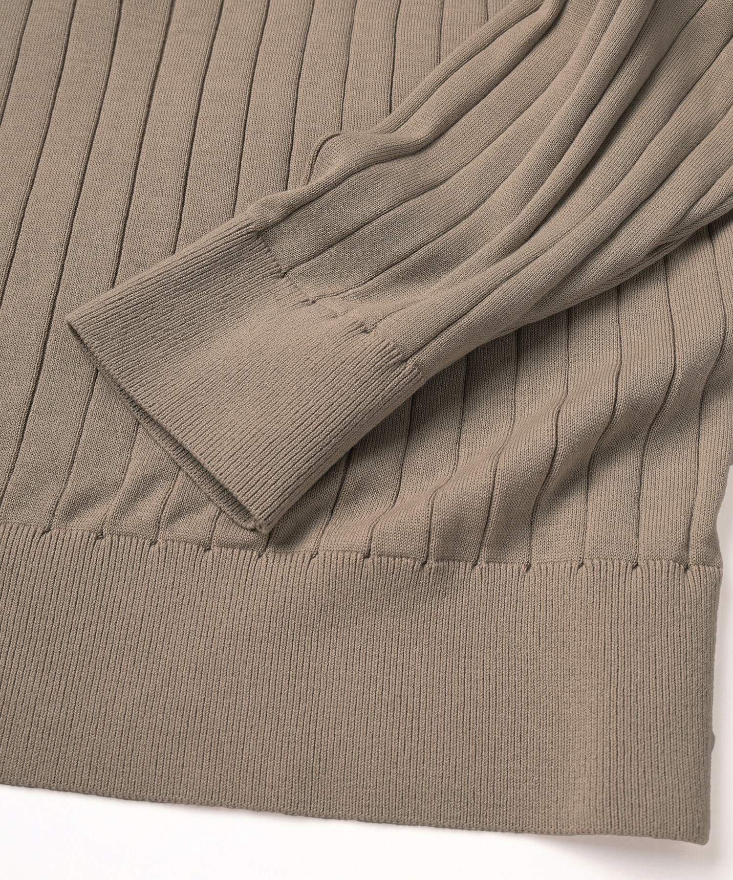 Wide Rib Skipper Collar Knit Pullover