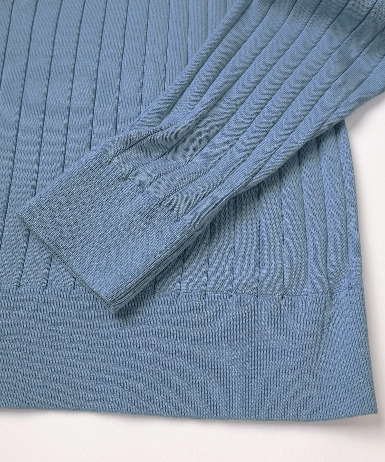 Wide Rib Skipper Collar Knit Pullover