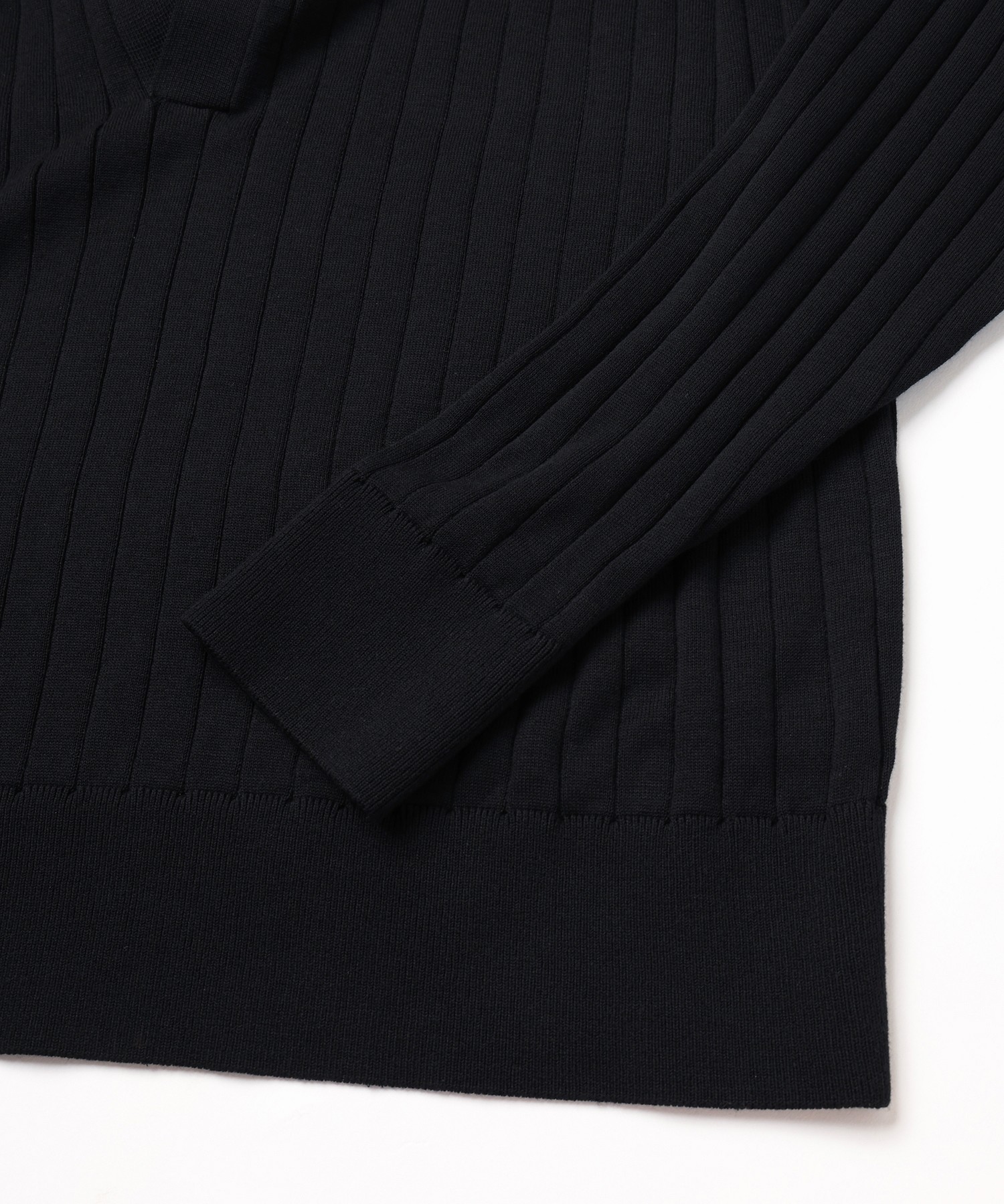 Wide Rib Skipper Collar Knit Pullover