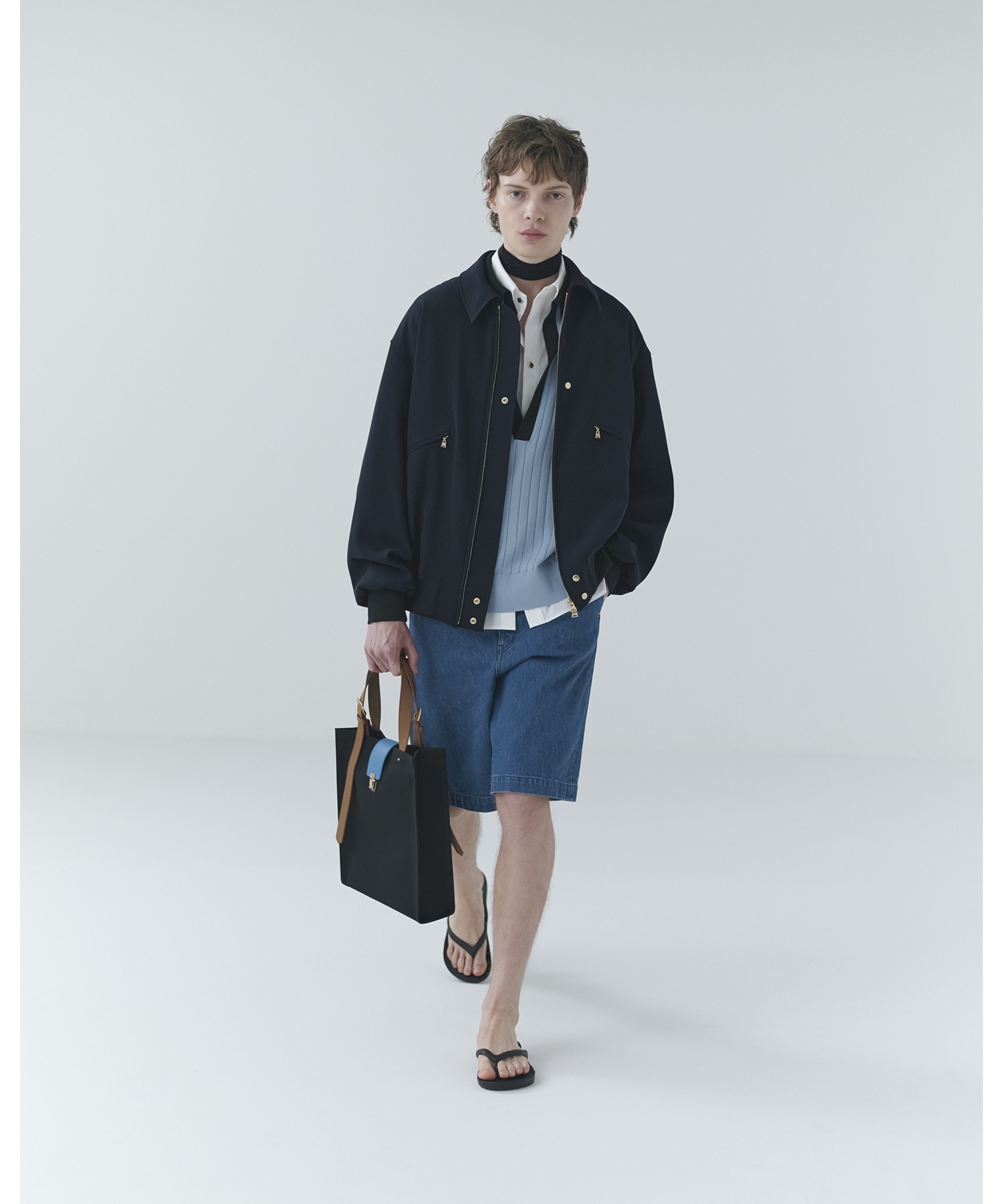 Wide Rib Skipper Collar Knit Pullover