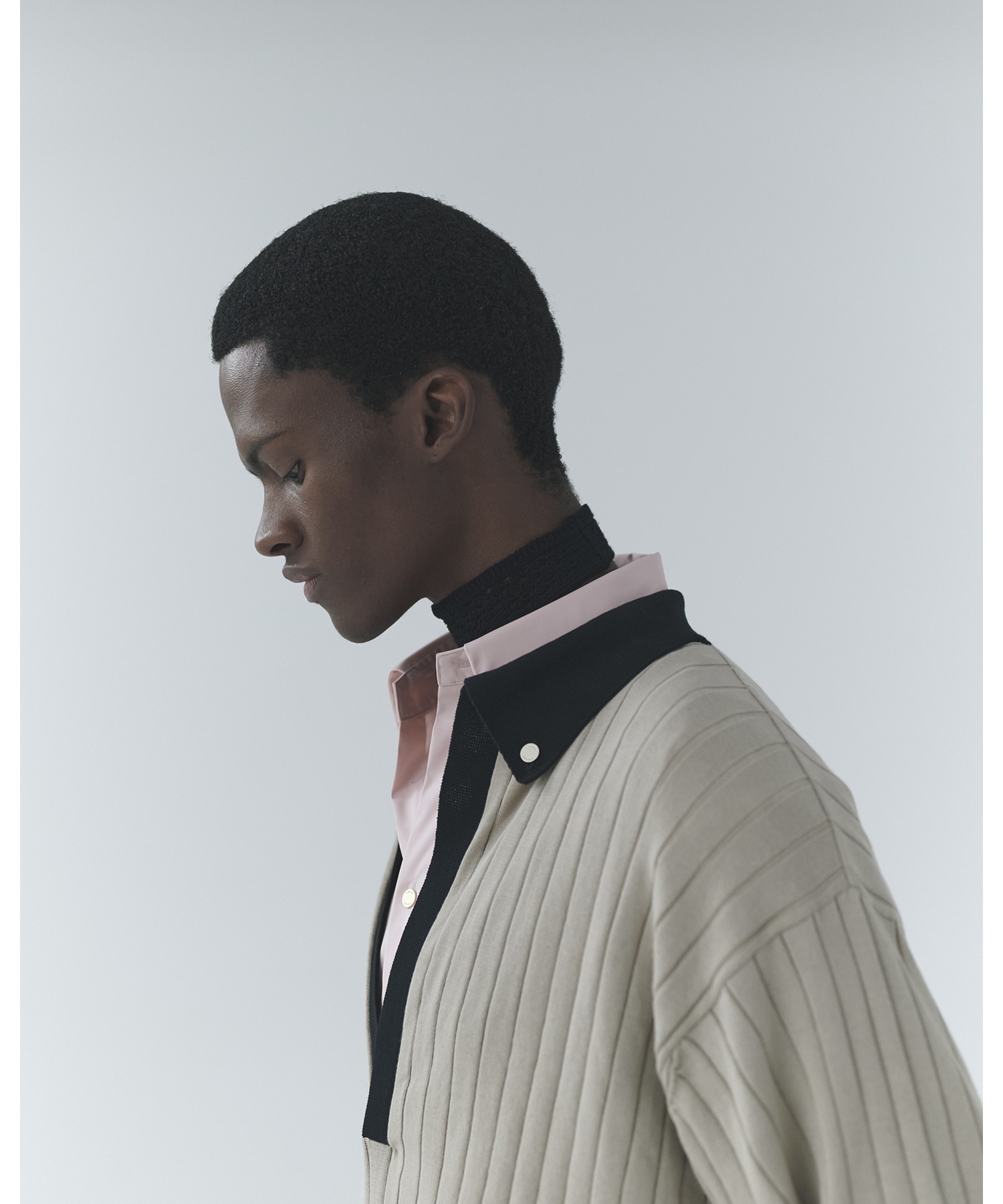 Wide Rib Skipper Collar Knit Pullover