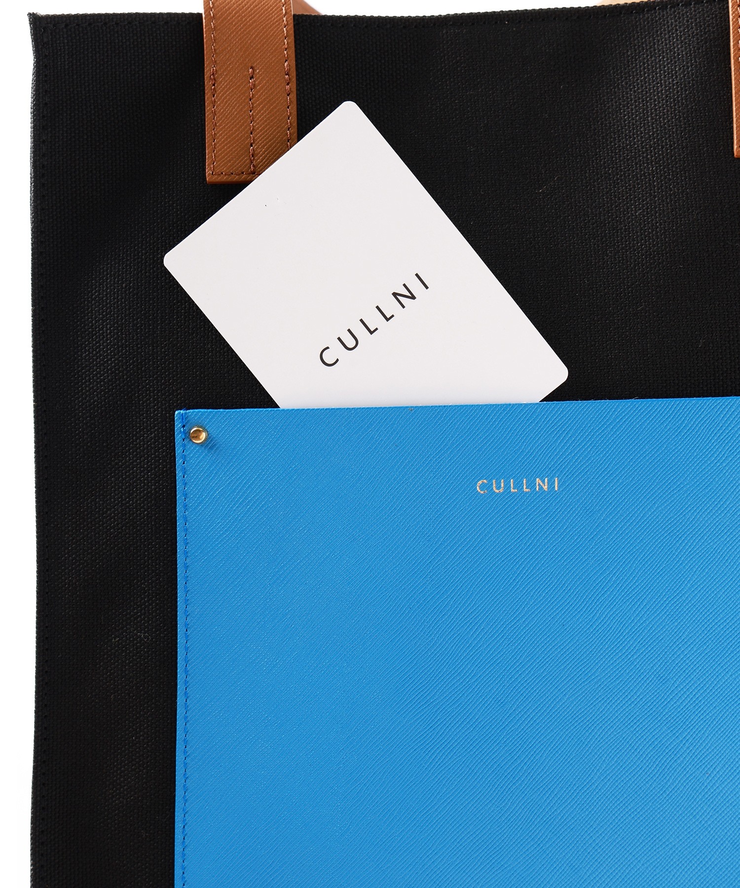 Leather Pocket Canvas Tote Bag