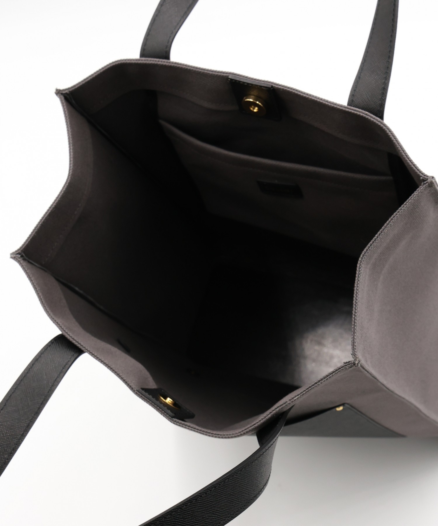 Leather Pocket Canvas Tote Bag