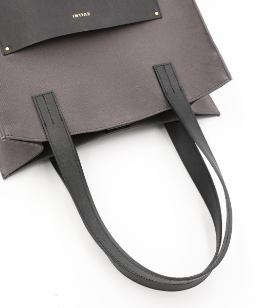 Leather Pocket Canvas Tote Bag