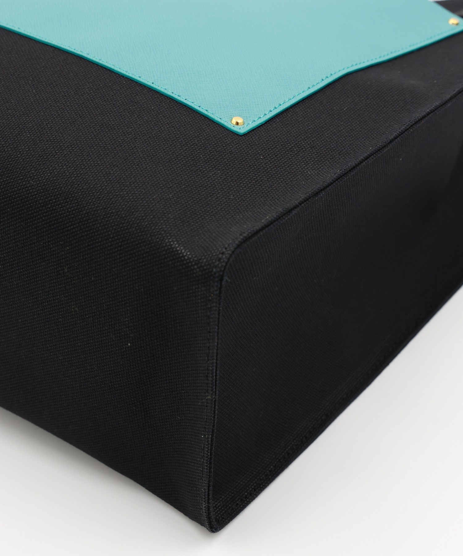 Leather Pocket Canvas Tote Bag