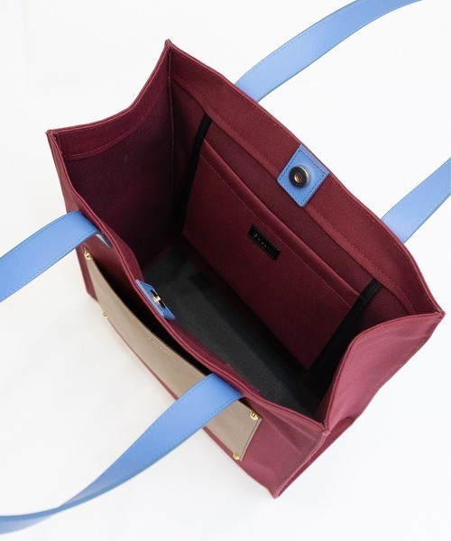 Leather Pocket Canvas Tote Bag