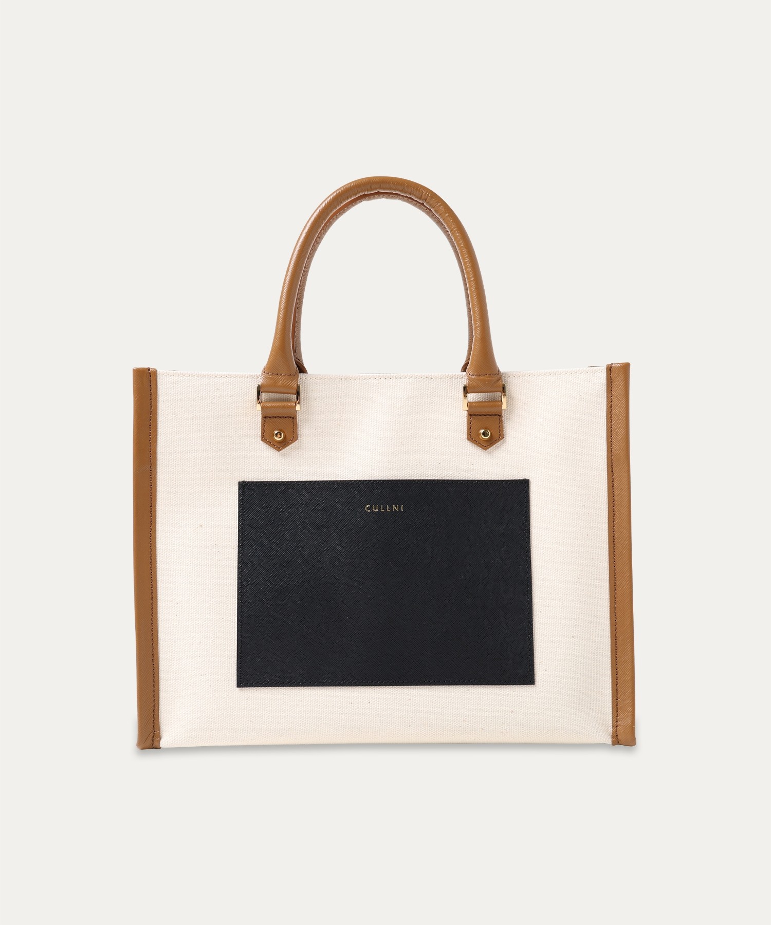 バッグ Leather Trimmed Canvas Mini Handbag CULLNI ONLINE STORE / Leather Trimmed Canvas Mini Handbag