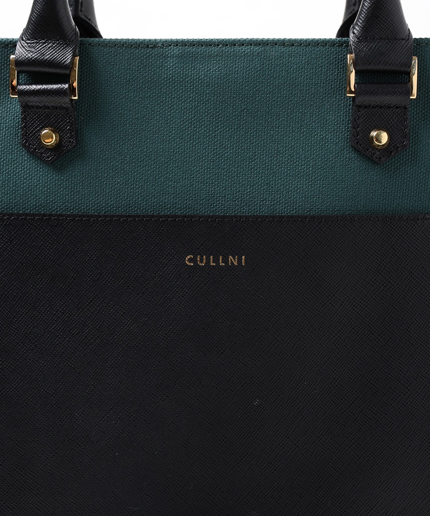 Leather Trimmed Canvas Mini Handbag