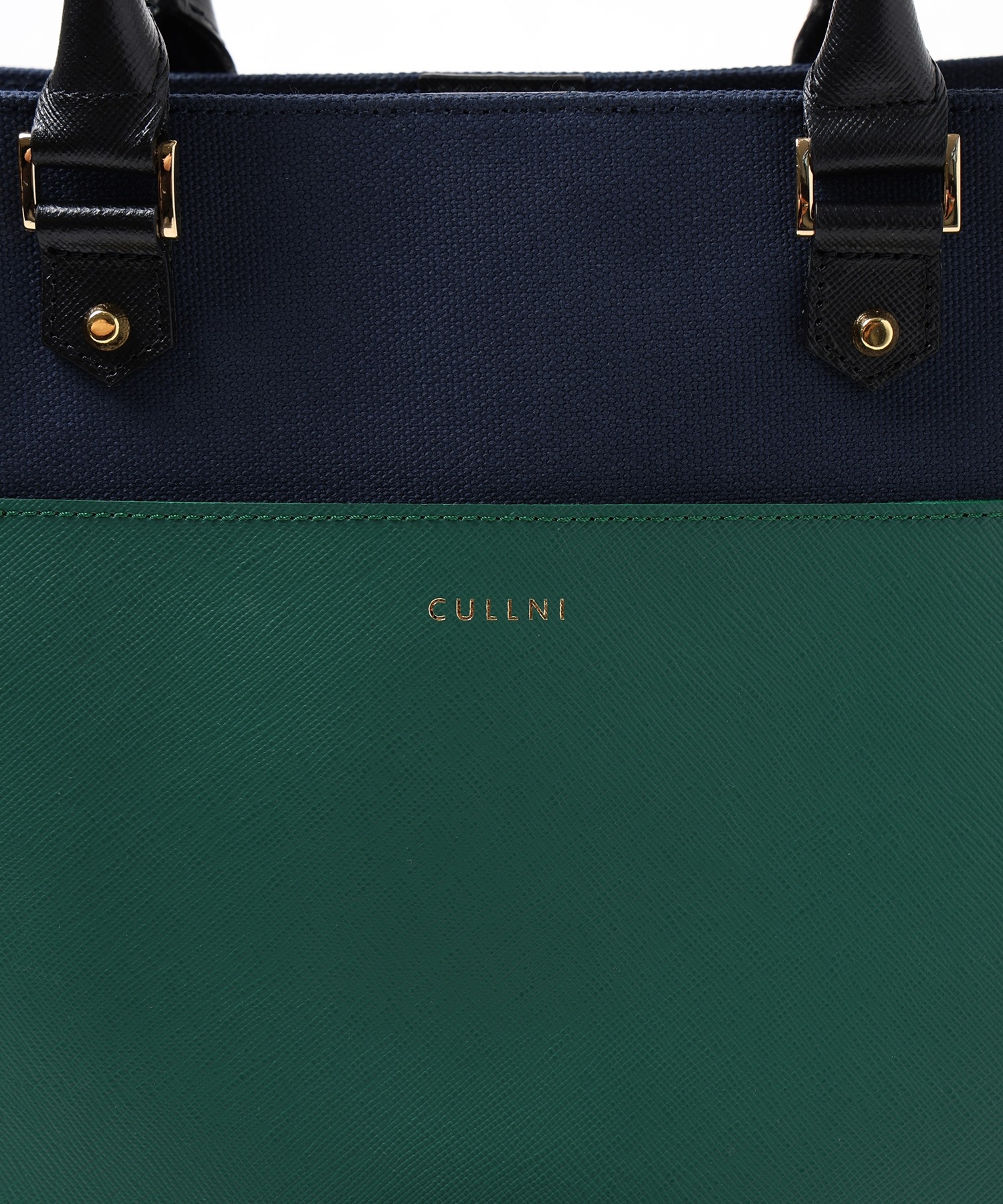 Leather Trimmed Canvas Mini Handbag