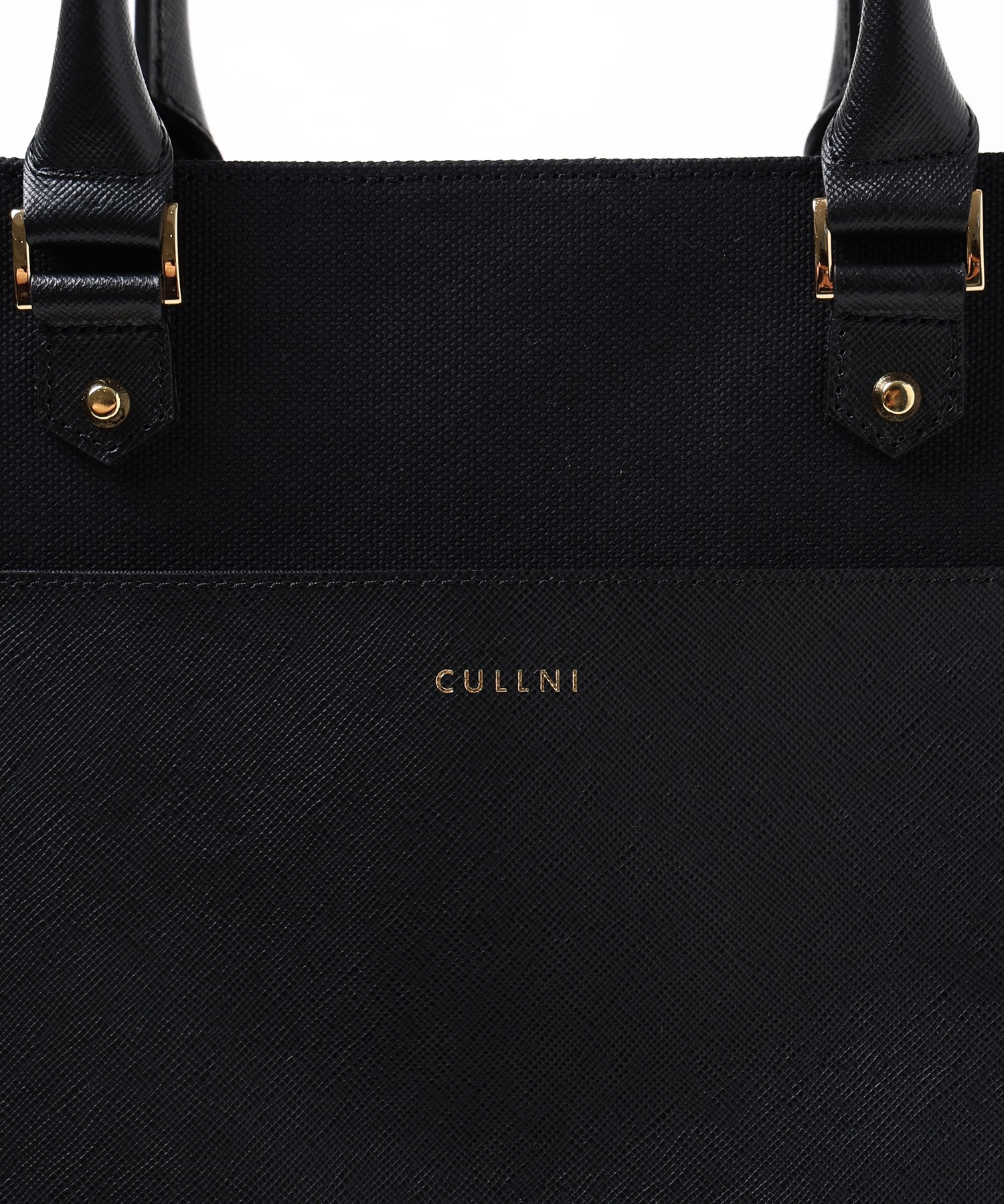 Leather Trimmed Canvas Mini Handbag