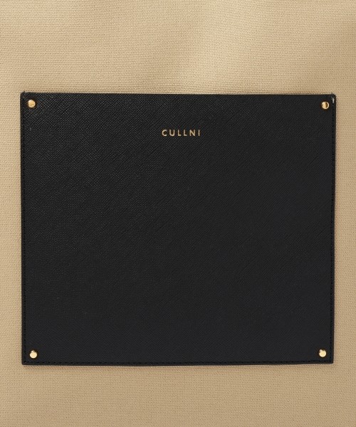 Leather Pocket Canvas Mini Tote