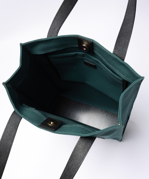 Leather Pocket Canvas Mini Tote