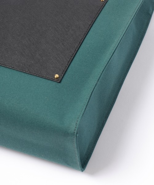 Leather Pocket Canvas Mini Tote