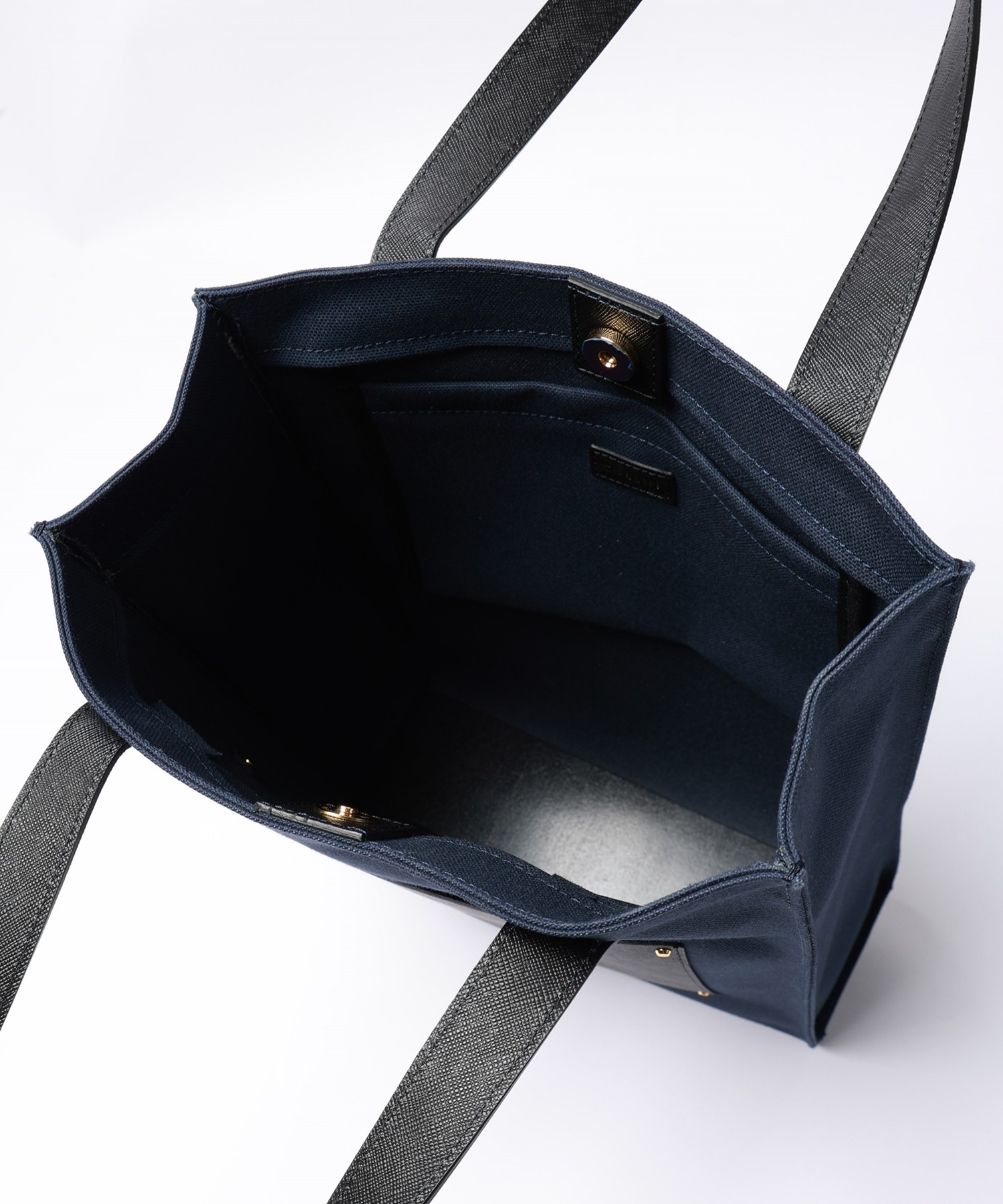 Leather Pocket Canvas Mini Tote