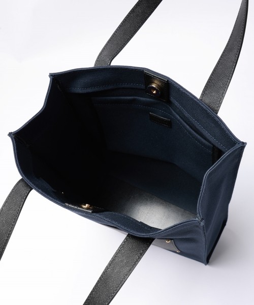 CULLNI ONLINE STORE / Leather Pocket Canvas Mini Tote