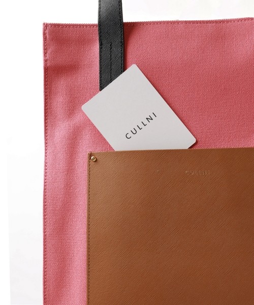 Leather Pocket Canvas Mini Tote