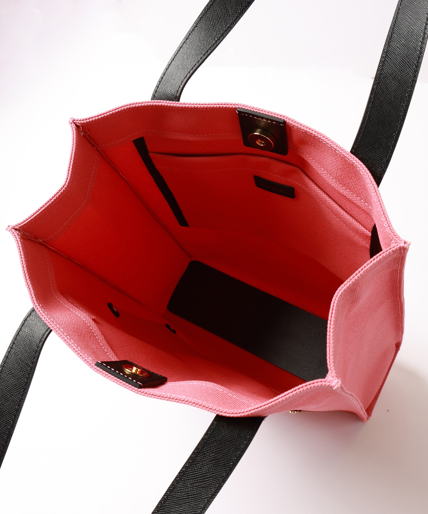 Leather Pocket Canvas Mini Tote