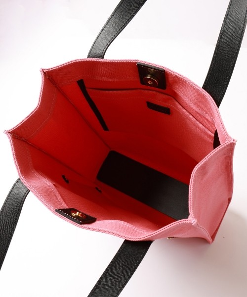 Leather Pocket Canvas Mini Tote