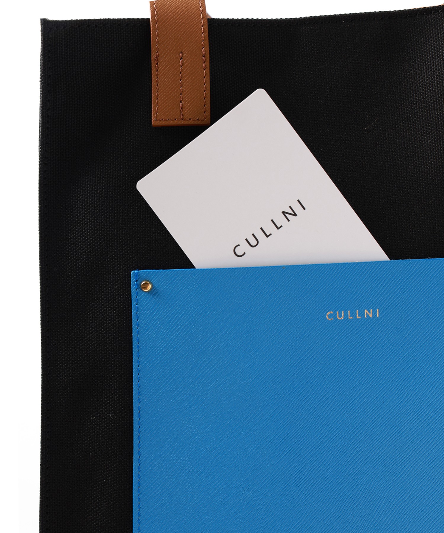 Leather Pocket Canvas Mini Tote