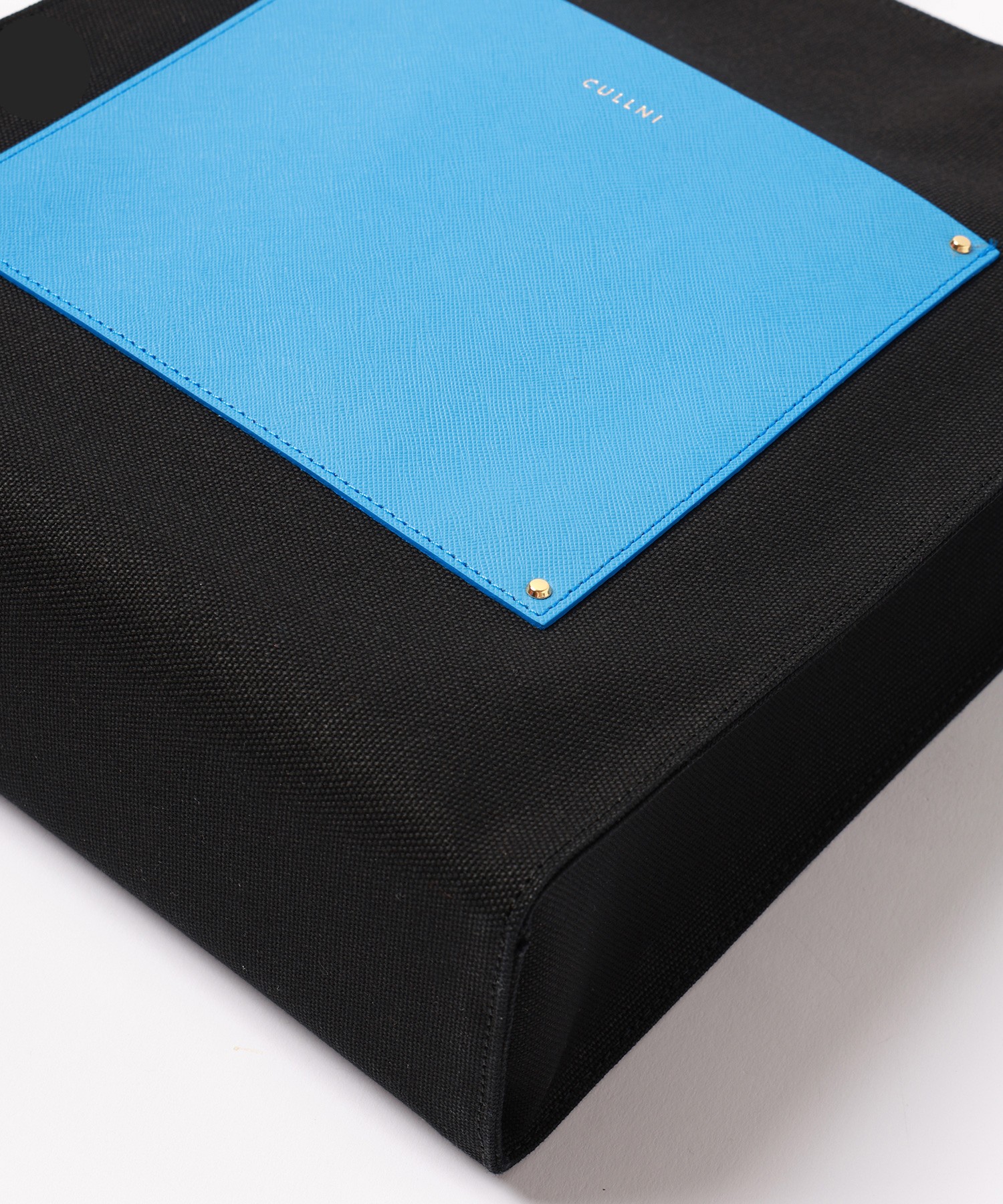 Leather Pocket Canvas Mini Tote