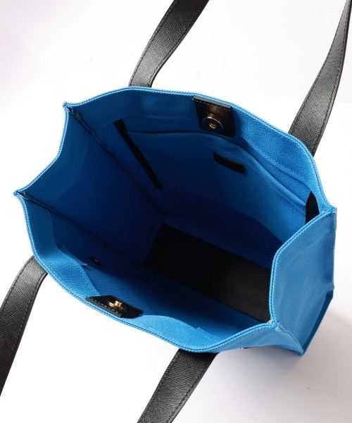 Leather Pocket Canvas Mini Tote