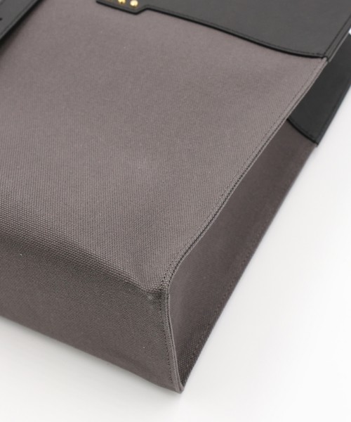 Leather Belt Handle&Canvas Combination Mini Tote Bag