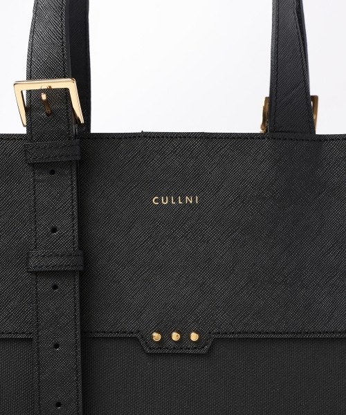 Leather Belt Handle&Canvas Combination Mini Tote Bag