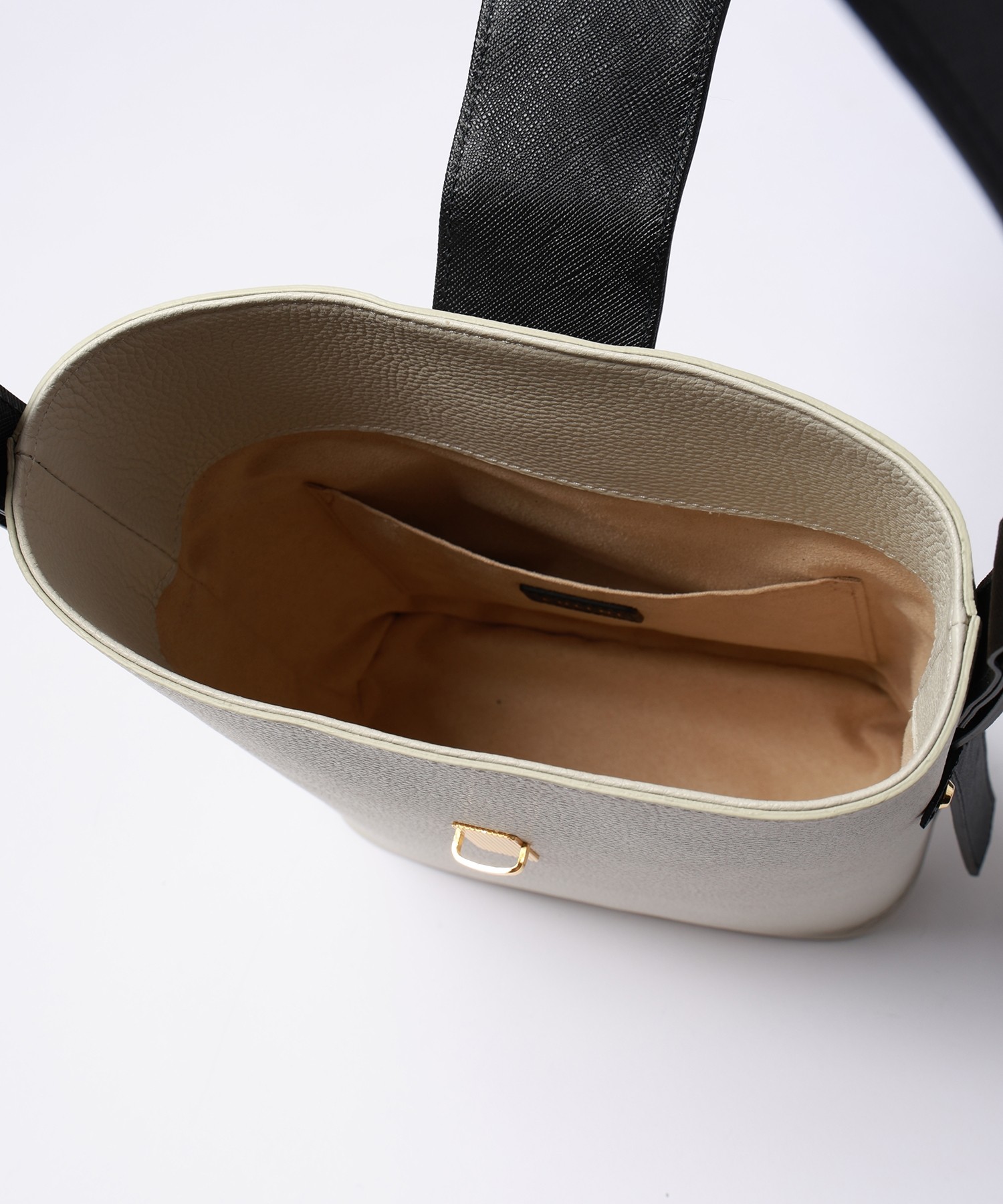 Leather Flap Bucket Bag