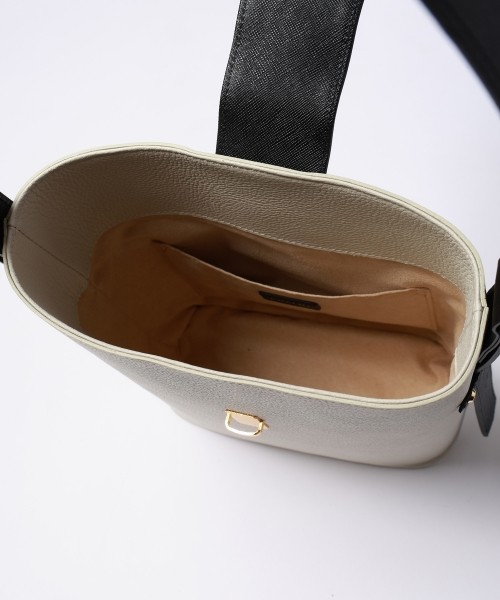 Leather Flap Bucket Bag