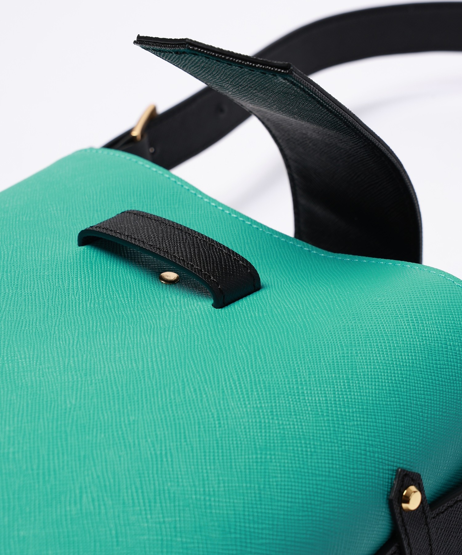 Leather Flap Bucket Bag