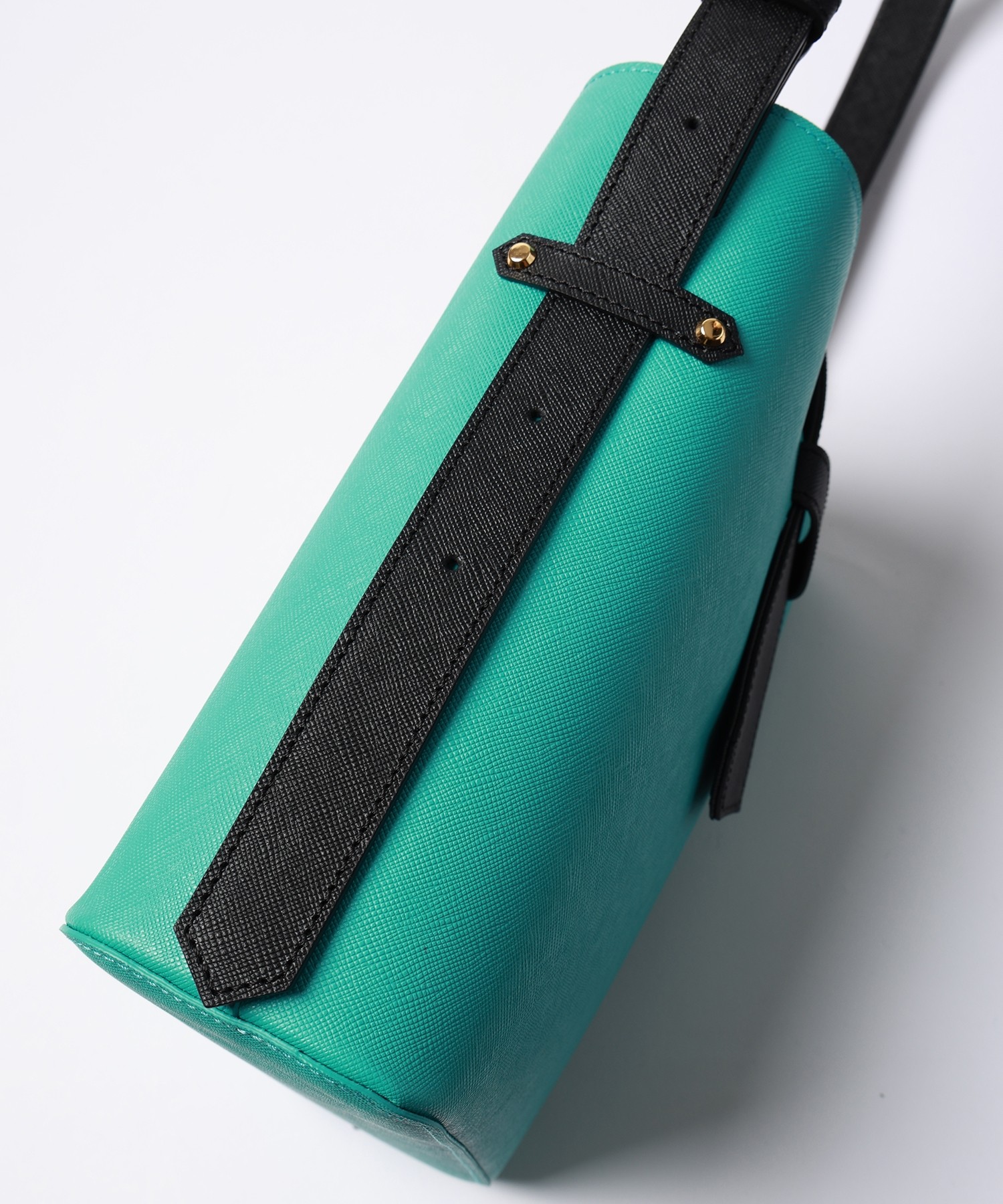 Leather Flap Bucket Bag