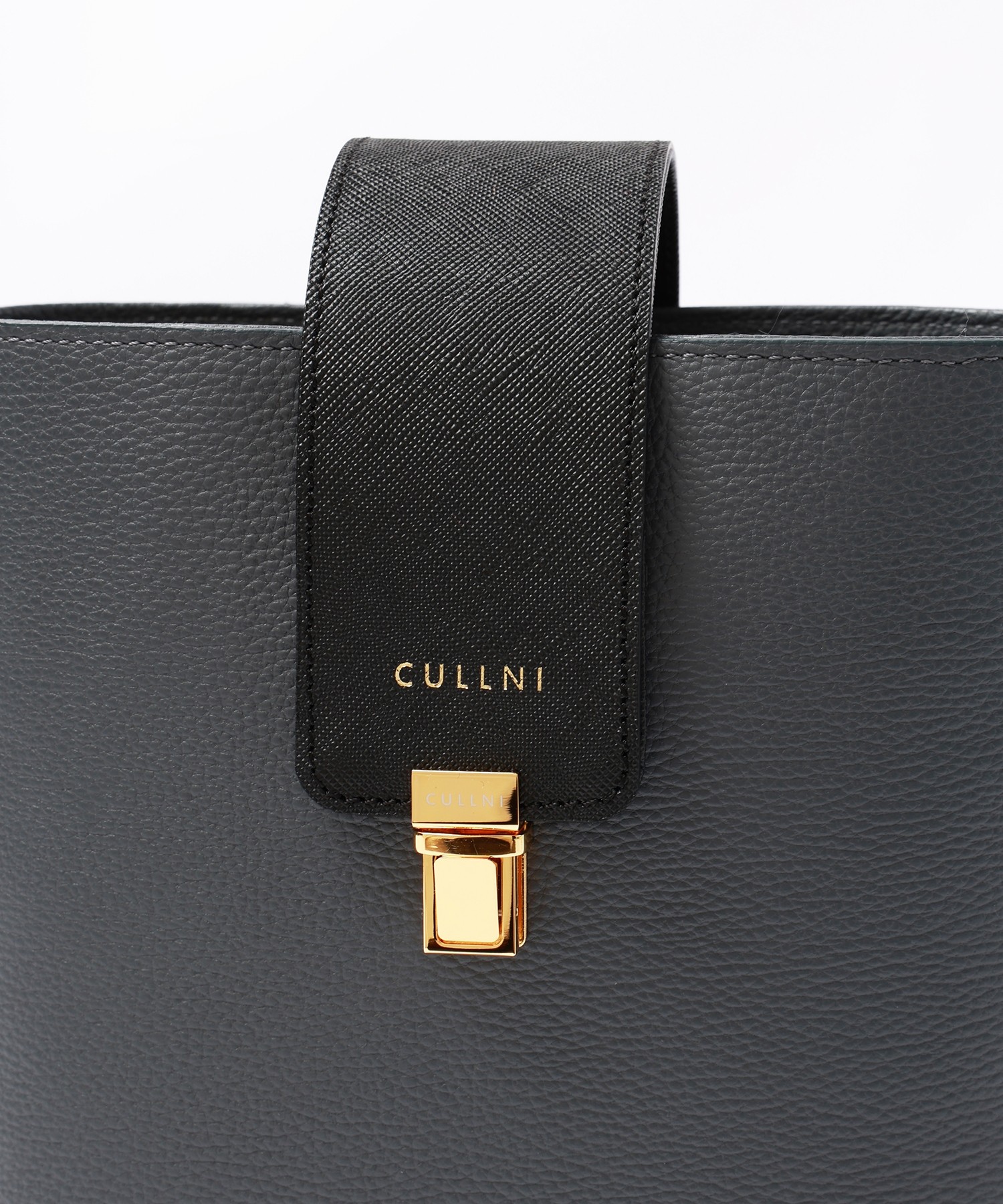 Leather Flap Bucket Bag