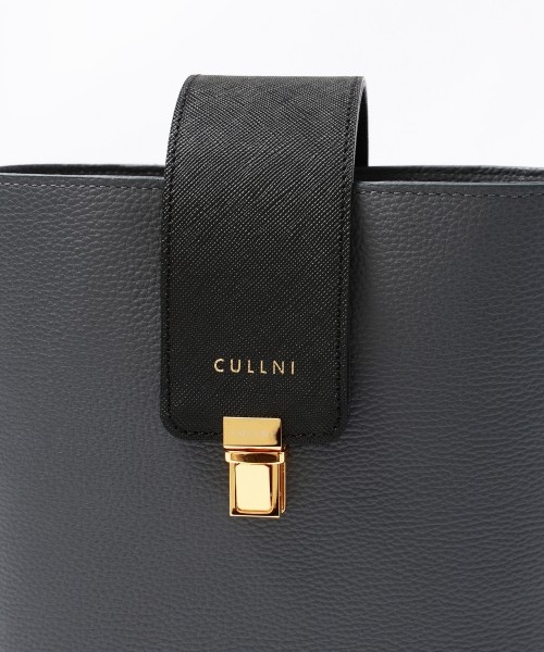 Leather Flap Bucket Bag