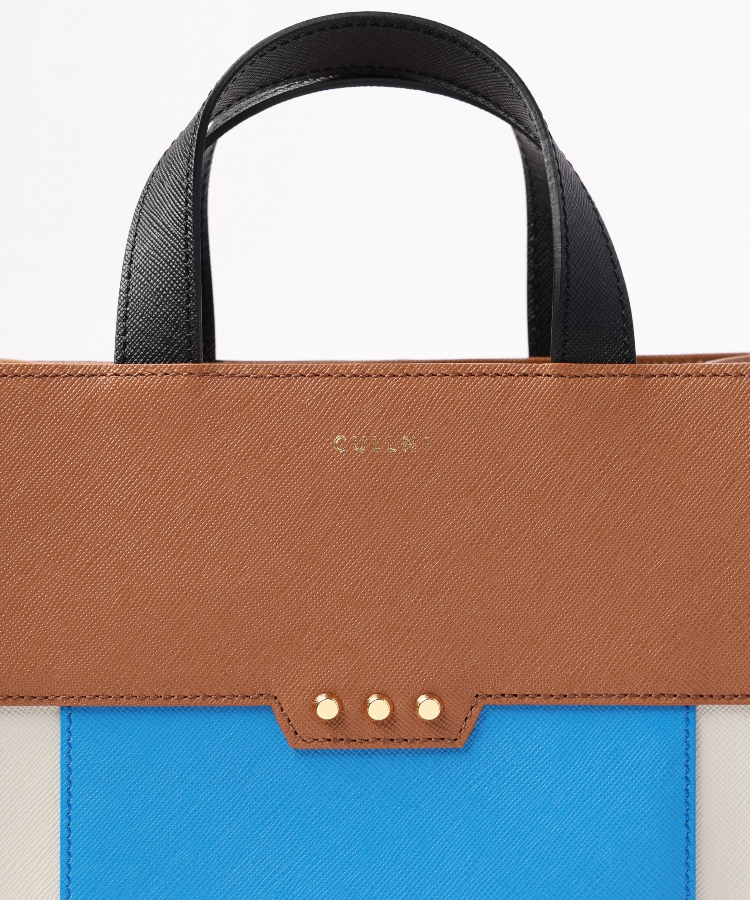 Leather vertical mini tote bag